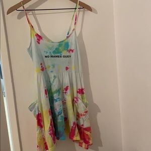 Tie Dye Skater Dress with Pockets
